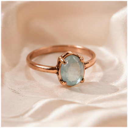 Crystal ring close up