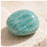 Blue green amazonite stone