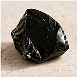 Black obsidian talisman for grounding rituals