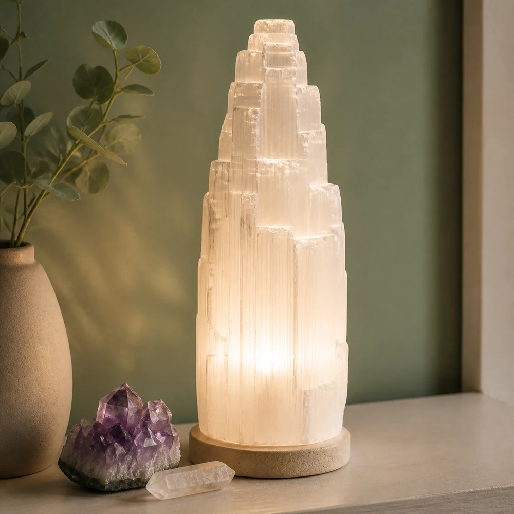 The Cleanse-All Selenite Lamp - 2 Pounds of Healing Power 3