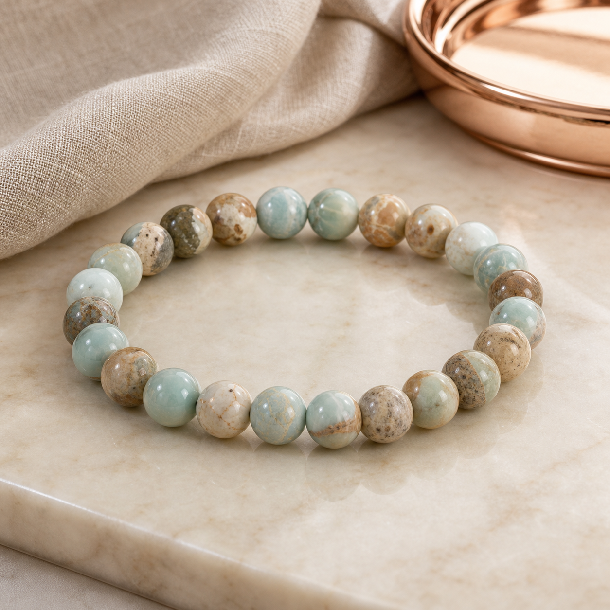 Empath's Shield Aqua Terra Jasper Bracelet